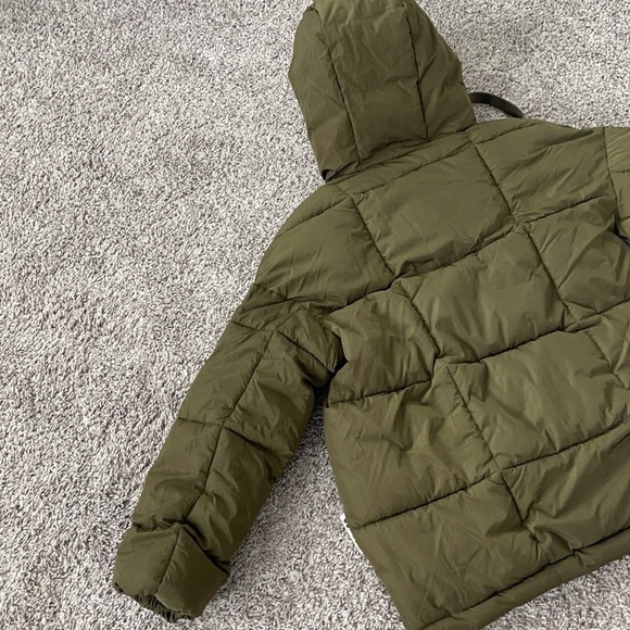 OOF WEAR Oversize Hooded Jacket In Verde Oliva Size 38 - Picture 9 of 16